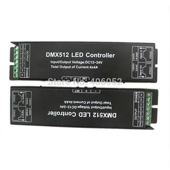 LED-uri RGBW Controller DMX 512 Controler cu LED-uri Decodor & Drive 4channels r de Intrare/Iesire DC12V-24V DMX Controller-RGBW pentru benzi