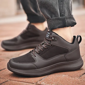Nouă Bărbați Pantofi Dantela-up Barbati Pantofi Casual de Iarna Plus Catifea Interior Om Cald Încălțăminte Mers pe jos de Lumină Adidași Feminino Zapatos