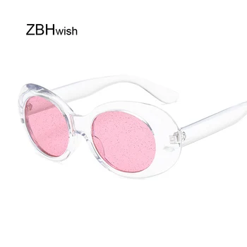 Vara Femeile Mari și Ovale ochelari de Soare Roz Transparent Shades Ochelari de Soare de sex Feminin se Răcească Bomboane de Culoare UV400 Ochelari de Oculos De Sol
