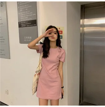 Noi casual coreea style moda haine de vara femei rochie 2020 halat femme mini femei haine Scurte elegante rochii pentru femei