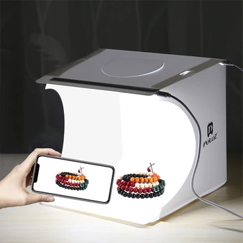 Pliere portabil Lightbox, Fotografie de Studio Foto Softbox 2 LED-uri de Lumină Moale Caseta de Fundal Fotografie Kit cutie de Lumină pentru Camera foto DSLR