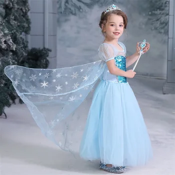 Fete Zăpadă Regina Aurora Elobel Fete Anna Elsa Cosplay Dress Copii Princess Rochii de Petrecere pentru Ziua de Halloween Concurs de Costume