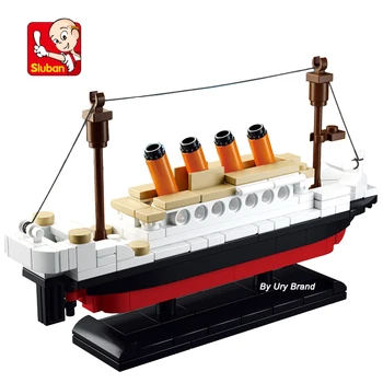 Orașul din Seria Filmelor Titanic Navă de Croazieră Blocuri Set DIY Model MC Cărămizi Toys Kit Pentru copii Copii Cadouri Creative 194Pcs