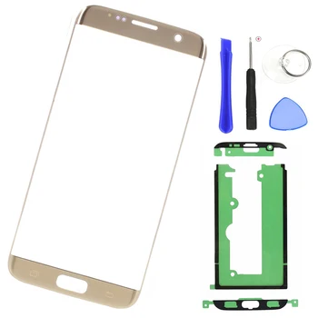 Pentru samsung Galaxy S7 Edge G935 G935F Telefon Original, Ecran LCD Tactil Frontal Exterior Panou de Sticlă de Înlocuire Obiectiv Adeziv + Instrumente