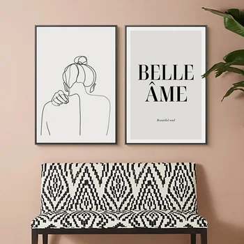 Matisse Arta Pictura Abstracta Linie De Desen De Femeie Minimalist Panza Perete Poster De Imprimare Tablouri Decorative Moderne, Decor Acasă