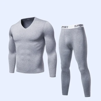 2020 Nouă bărbați toamnă/costum de iarnă lenjerie de corp pentru bărbați casual mâneci lungi + pantaloni barbati 2 pijamale negre plus 4XL