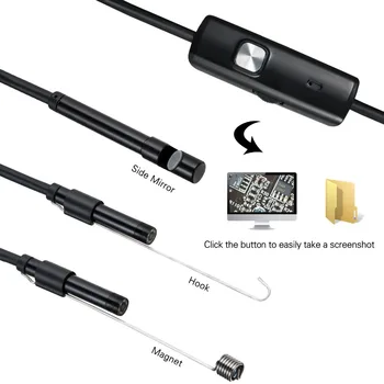 5,5 mm/7mm/8mm Endoscop Flexibil Mini Micro USB LED rezistent la apa de Conducta de Inspecție Camera Pentru PC Telefon Android Smartphone Masini 10m