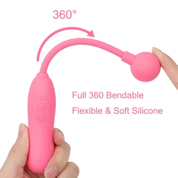 OLO 10 Frecvența Silicon Moale Glonț Ou Erotice Jucarii Sexuale Pentru Femei Complet de 360° Flexibil Cap Vibrator Biberon Anal Vibrator