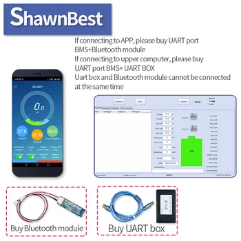 Inteligente bms 4s 12v 150a Echilibrare bord lifepo4/lipo invertor solar Bluetooth Electronică NTC app indicator de baterie pcm