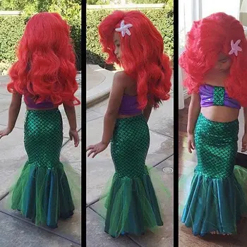 Copii Fete Copii Mermaid Costume De Baie Costume De Baie Costum De Baie Costum Pentru Sirena Fete Doua Piese Rezervor De Top + Refracție Fusta Haine Seturi