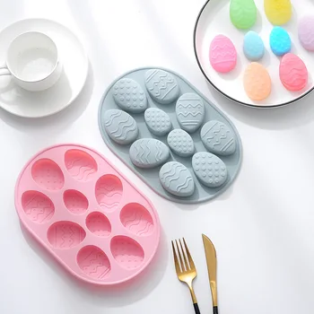 Silicon Ouă de Paști Matrite de Colorat Forma de Ou Tort Bakeware de Copt Instrumente DIY Ciocolata Marker Fericit Ziua de Paști Decor Pentru Copii