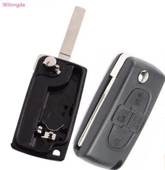 Wilongda Auto cheie 4 buton de la distanță cheie blank cu bateria locul accesorii auto Pentru Peugeot 407 307 cheie auto shell