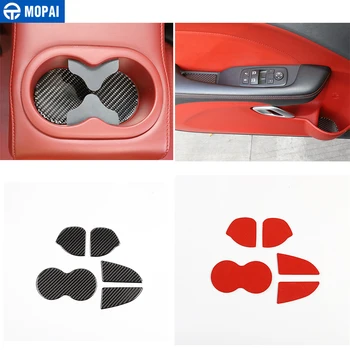 MOPAI Carbon Friber Autocolante pentru Masina Schimbătorului de Viteze Cutie Spate a Panoului Cupa Rogojini Pad Acoperă Accesorii pentru Dodge Challenger+