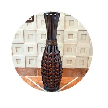 Clasic Mare Artă Podea De Bambus Vaza De Moda, Decor Acasă Ambarcațiuni Antice Imita Flori Vaze Pentru Camera De Zi De Decorare Ambarcațiuni