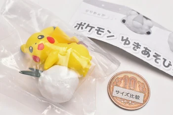TOMY Anime Pokemon Joc cu Zăpadă Iarna Capitolul Pikachu Cubchoo Scorbunny Grookey Figura Jucarii Figurine Model de Jucărie