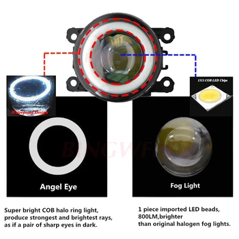 2 BUC Masina de Ceață LED Light Angel Eye DRL Daytime Running Light H11 Pentru Mitsubishi Mirage Space Star Hatchback A0_A 2012 2013 -2016