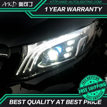 AKD Styling Auto Lampă de Cap pentru Benz Vito Faruri-2019 Noul Vito V260 LED Faruri LED DRL Hid Bi-Xenon, Accesorii Auto