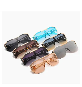 Noua Piata Supradimensionat ochelari de Soare Femei Top Plat Clar Leopard Negru Ochelari de Soare Vintage Mare Cadru Pătrat Ochelari de UV400