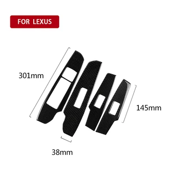 Pentru Lexus IS250/300/350/200T-2019 Masina din Fibra de Carbon Autocolant de Interior a Geamului Capacul Panoului Ornamental Styling Decalcomanii Autocolante