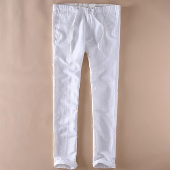 2019 Vara Mens Classic Slim Fit Direct Pantaloni Talie Elastic Alb Pur Pantaloni cu mai Multe Buzunare Barbati Pantalon Casual Streetwear XXXL