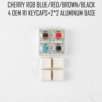 De aluminiu Comutator Tester 2X2 argint pentru cherry rgb, switch-uri negru roșu maro albastru RGB SMD pentru Tastatură Mecanică