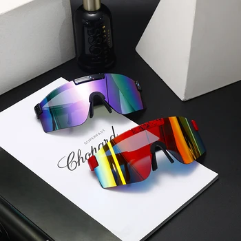 Supradimensionat Ochelari de soare Ochelari de Soare Barbati UV400 Oglindă Windproof Sport ochelari de Soare pentru Femei-O Bucată Nuante de Ochelari