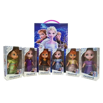 Disney Frozen Acțiune Figura Jucarii Barbie Alba ca Zapada, Elsa Anna Ariel 6pcs/lot 12CM PVC Fete de Crăciun Cadouri de Ziua de nastere