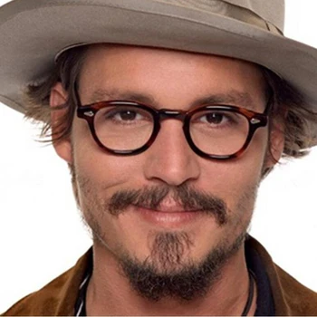 2020 Epocă Mici Johnny Depp Stil De Ochelari De Soare Rotund Clar Colorate Lentile De Design De Brand Party Show-Ochelari De Soare Oculos De Sol