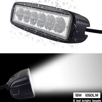 18W 6000K LED Lumina de Lucru Bar Lampa de Ceață Off Road SUV Masina Barca Camion Bar Reflectoarelor Inundații Lampă Auto Accesorii