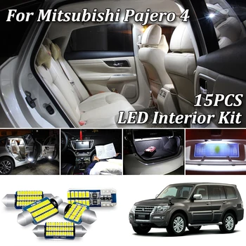 15buc Canbus LED Alb Lumina de Interior Kit Pentru Mitsubishi Montero Pajero Shogun 4 V80 V93 V97 V98 2007 - 2016 2017 2018 2019 2020