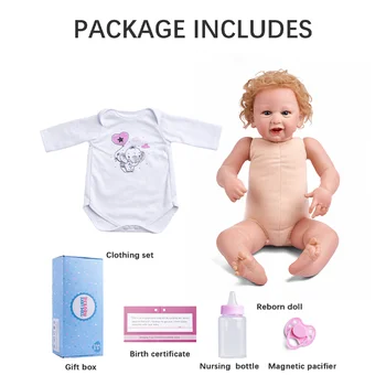 RSG Renăscut Baby Doll 21 Inch Realiste Copil Nou-născut Phoenix Smiley Pânză de Vinil Corp Renăscut Papusa Jucarie Cadou pentru Copii