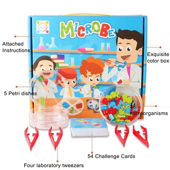 Copiii Pretind A Juca Știință Microbi Experiment De Laborator Educație Jucărie Didactice Noi