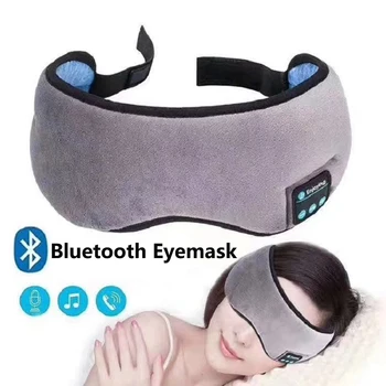 Bluetooth 5.0 Musafir Somn Eyemask Căști fără Fir, Căști Masca de Somn Lavabil Călătorie Somn Masca de Ochi cu Cască cu Microfon