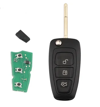 SPCFOR 3 botones llave de control remoto Fob con Chip 4D60 para Ford Focus Mk1, Mondeo Transit Connect 433 Mhz