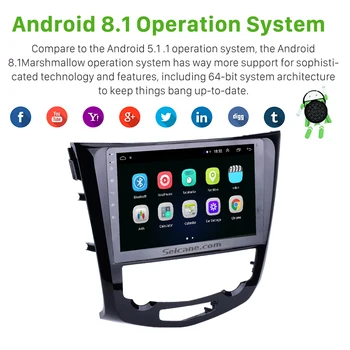Seicane 2din Android 8.1 Radio Auto Stereo GPS Navi Pentru anul 2013 2016 Nissan QashQai, X-Trail Player Multimedia Unitate Cap