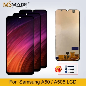 A50 Original, Super AMOLED Pentru Samsung Galaxy A50 2019 A505F/DS A505F A505FD A505A Display LCD Touch Screen, Digitizer Inlocuire