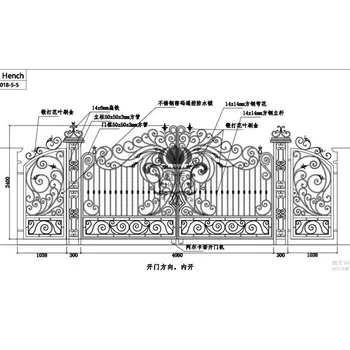HENCH Veneția Stil Ornamental din Fier Forjat Dual Aleea Poarta 18 de Înaltă Calitate