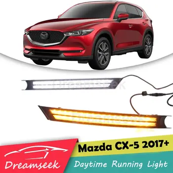 DRL Pentru Mazda CX-5 CX5 2017 2018 2019 Zi cu LED-uri Lumina Lămpii de Ceață Cu Semnalizare