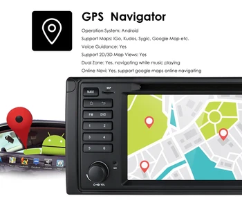 DSP Android 10 1din GPS Auto Radio DVD pentru BMW E38 E39 5 7 X5 E53 Audio Stereo de Navigare 4G WIFI USB Capul Unitate Multimedia Player
