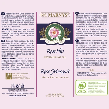 MARNYS ulei de trandafir șold revitalizarea mature și photoaged piele | Îmbunătățește aspectul de riduri, vergeturi și cicatrici