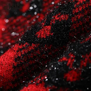 ELFSACK Carouri Roșii de Mătase Strălucitoare Sârmă Chic Butonul Knit Casual Femei Cardigan,2020 Toamna ELF Vintage sex Feminin coreeană de Zi cu Soft Top