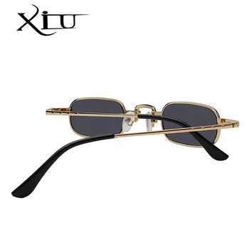 XIU Epocă ochelari de Soare Femei Bărbați Dreptunghi Ochelari de Designer de Brand Mici Retro Nuante de Galben, Roz ochelari de soare ochelari de Soare