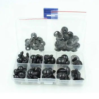 52pcs 12-20mm Negru de Plastic, de Siguranță Pentru Teddy Bear Papusa Animale de Papusi Artizanat Copii DIY Papusi Accesorii jucarii Accesorii