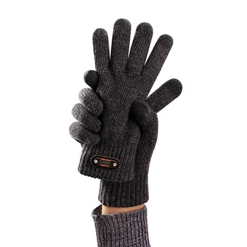 Bărbați Touch Screen Split Deget Mănuși de Iarnă Rece de Protecție Mănuși de Cald în aer liber, Ciclism Sport Tricotate Mănuși Groase