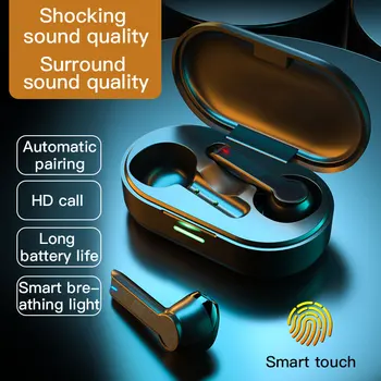 L32 TWS Căști fără Fir, Căști Muzică de Sunet HiFI rezistent la apa IPX7 Sport Pavilioane Funcționează Pe Toate Smartphone-uri Auriculares Bluetooth