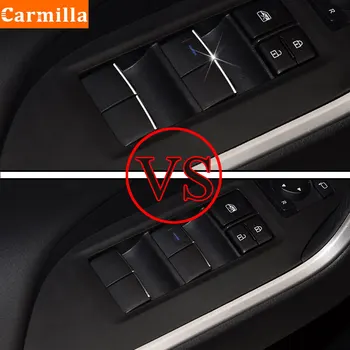Carmilla pentru Toyota RAV4 Rav 4 2019 2020 Chrome Accesorii Auto geamurilor Buton Comutator Capac Autocolante de Interior Modificarea