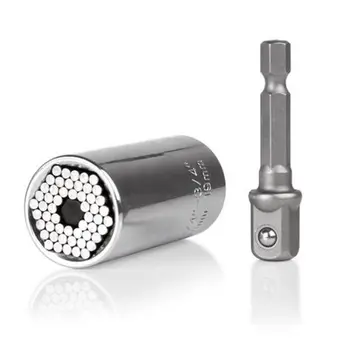 2 buc incarcator Universal Cheie tubulară de 7-19mm Cheie Adaptor Unelte de Mână de Argint