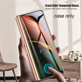 Pentru Samsung Galaxy Z Fold 2 Caz, de Lux Placare Țese Mat PC 360 Full Protector Cover pentru Galaxy Z Fold2 5G