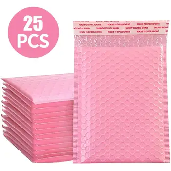 25PCS Bule Roz Învălui Folie cu Bule Mailer pentru Ambalare Cadouri & Sac de Favoarea Nunta&Plicuri de Corespondență transport geanta pentru cosmetice