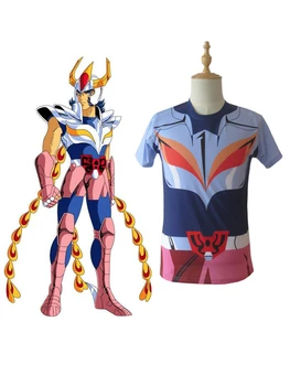 (QYY-104) Saint Seiya Bronz Saint Ikki Phoenix Pânză de Vara T-shirt Anime Cosplay Costum